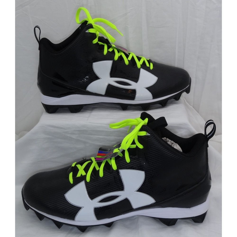 Under Armour Crusher RM Football‎ Cleats Black & White Size 16 1286600-001 New
